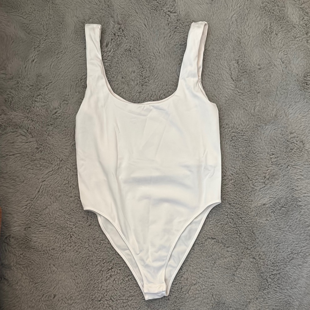 A New Day White Bodysuit Minimalist Design